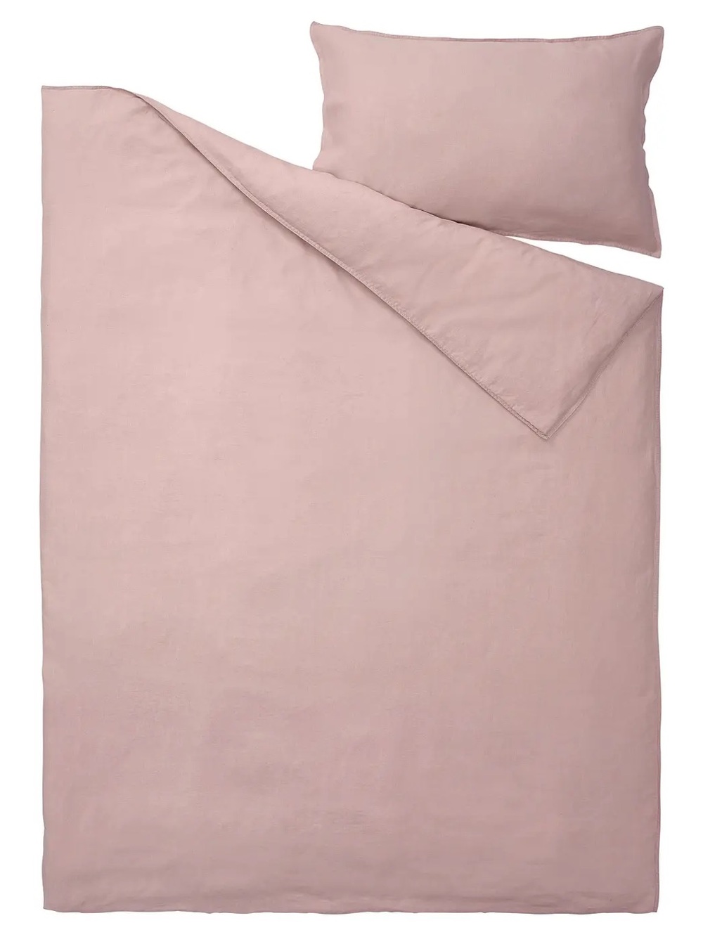 100% linen Soft Pink Twin Bedding Set - Duvet Cover and Pillowcase